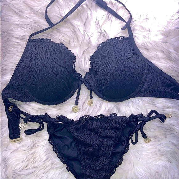 H&M Swim Hm Twopiece Black Bikini Poshmark